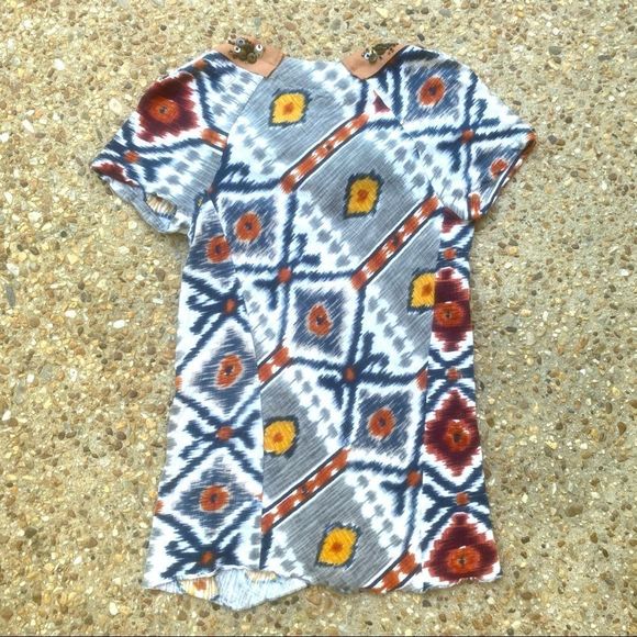 Anthro Tiny Tribal Indian Beaded Cowl Neck Top Size S - Picture 11 of 11